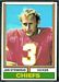 1974 Topps football card #355: Jan Stenerud