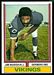 1974 Topps Jim Marshall football card