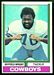 1974 Topps Rayfield Wright football card