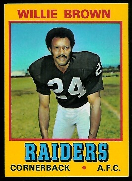 1974 Wonder Bread Willie Brown football card