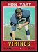 1974 Wonder Bread Ron Yary football card