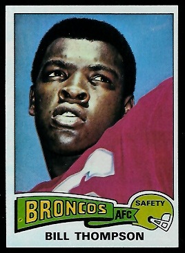 Bill Thompson 1975 Topps football card