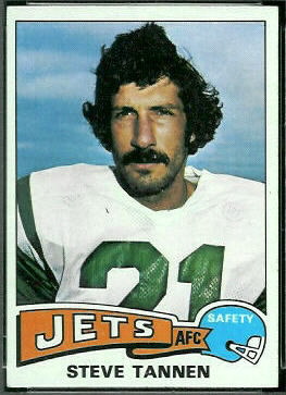 Steve Tannen 1975 Topps football card