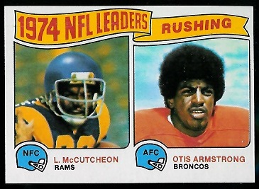 1974 Rushing Leaders 1975 Topps football card