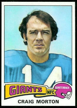 Craig Morton 1975 Topps football card