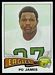 1975 Topps football card #136: Po James