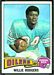 1975 Topps Willie Rodgers football card