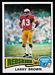 1975 Topps Larry Brown football card