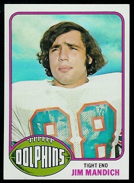Jim Mandich 1976 Topps football card