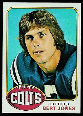 Bert Jones 1976 Topps football card