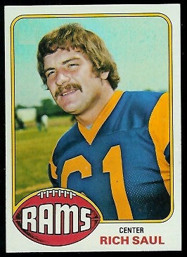 Rich Saul 1976 Topps rookie football card