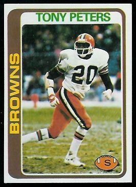Tony Peters 1978 Topps rookie football card