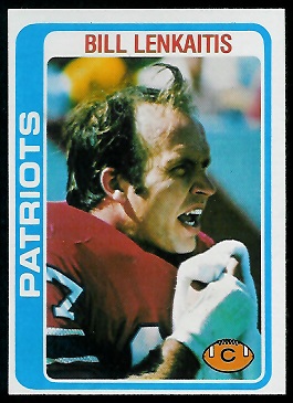 Bill Lenkaitis 1978 Topps football card