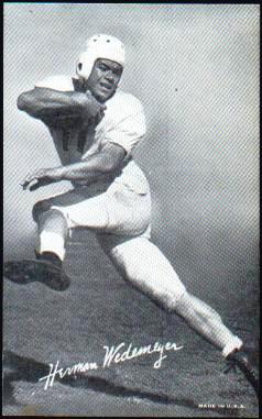 1948 Exhibit Herman Wedemeyer football card