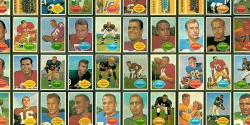 1960 Topps football card virtual uncut sheet
