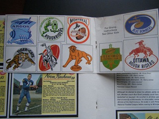 1963 Post CFL football card album