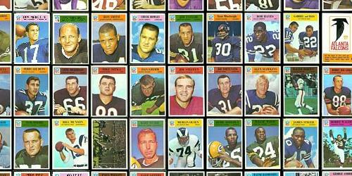 Virtual Uncut Sheet of 1966 Philadelphia football cards