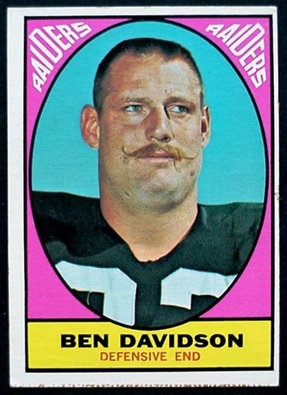1969 Milton Bradley Ben Davidson football card 1969 Milton Bradley Ben Davidson football card