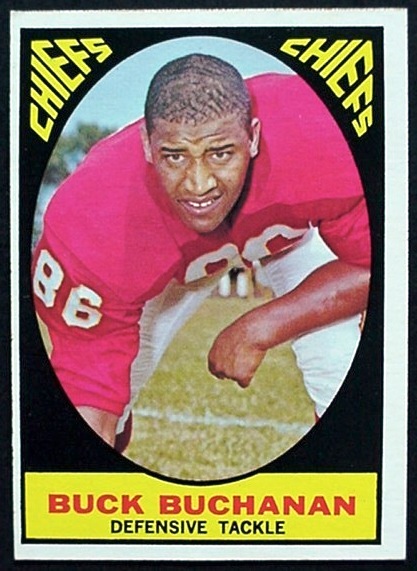1969 Milton Bradley Buck Buchanan football card 1969 Milton Bradley Buck Buchanan football card