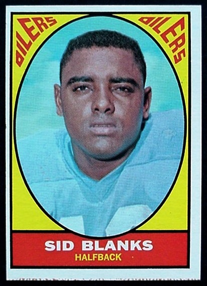 1969 Milton Bradley Sid Blanks football card 1969 Milton Bradley Sid Blanks football card