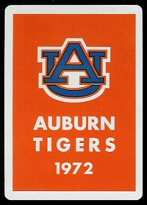 1972 Auburn Tigers playing card back