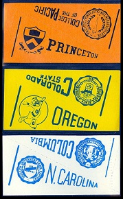 1961 Nu-Card College Pennants