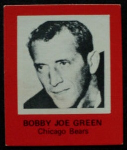 1969 NFL Vending football card of Bobby Joe Green