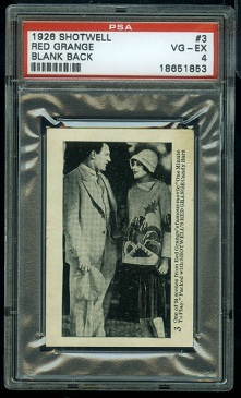 1926 Shotwell Red Grange football card