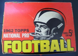 1962 Topps football card display box