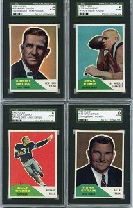 1960 Fleer wrongback football cards