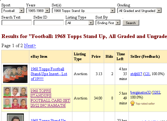eBay Sports Card Finder