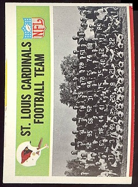 1965 Cardinals Team football card