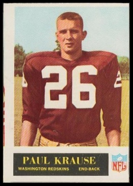1965 Paul Krause rookie football card