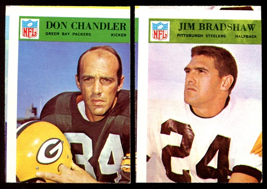 Miscut 1966 Philadelphia football cards