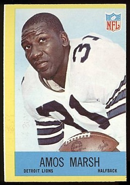 1967 Philadelphia Amos Marsh football card