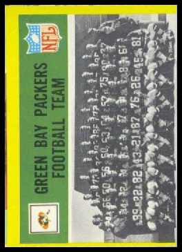 1967 Philadelphia Packers team football card