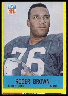 1967 Philadelphia Roger Brown football card