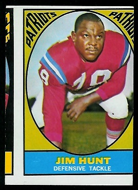 Miscut 1967 Topps Jim Hunt football card