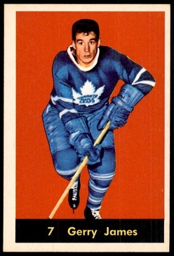 1960-61 Parkhurst Gerry James hockey card