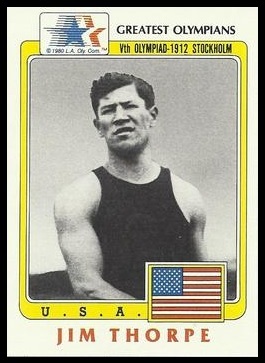 Jim Thorpe 1983 Topps Greatest Olympians card