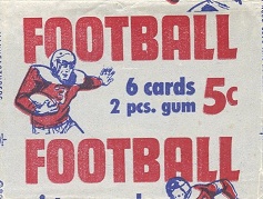 1950 Bowman football card wrapper