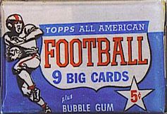 1955 Topps All-American 5 cent football card wrapper
