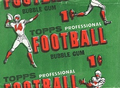 1956 Topps 1 cent football card wrapper