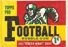 1959 Topps 1 cent football card wrapper