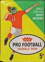 1961 Fleer 1st series football card wrapper