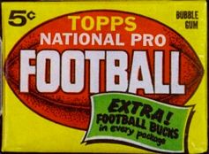 1962 Topps football card wrapper