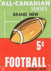 1962 Topps CFL football card wrapper