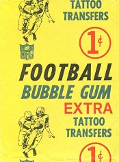 1964 Philadelphia 1 cent football card wrapper