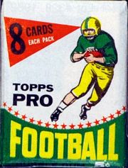 1964 Topps football card wrapper