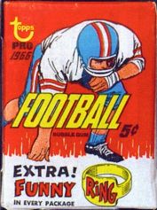 1966 Topps football card wrapper